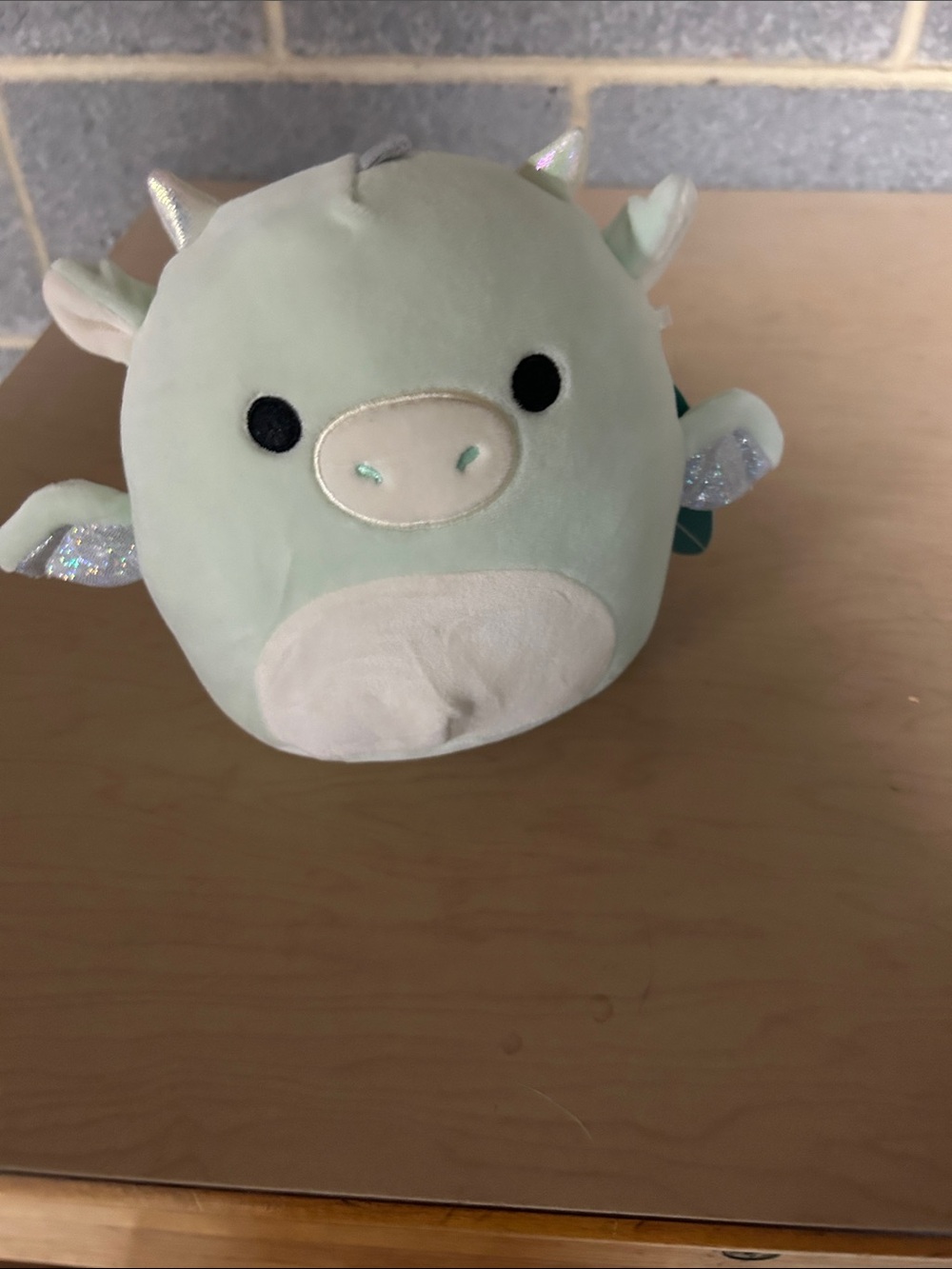 Squishmallows Mint Green Dragon with Sparkle Wings
